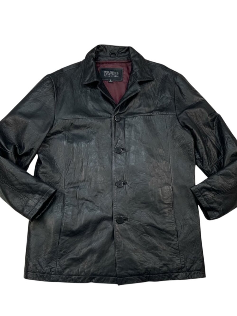 Wilsons Leather Pelle Studio Leather Jacket L Black MISSING LINING